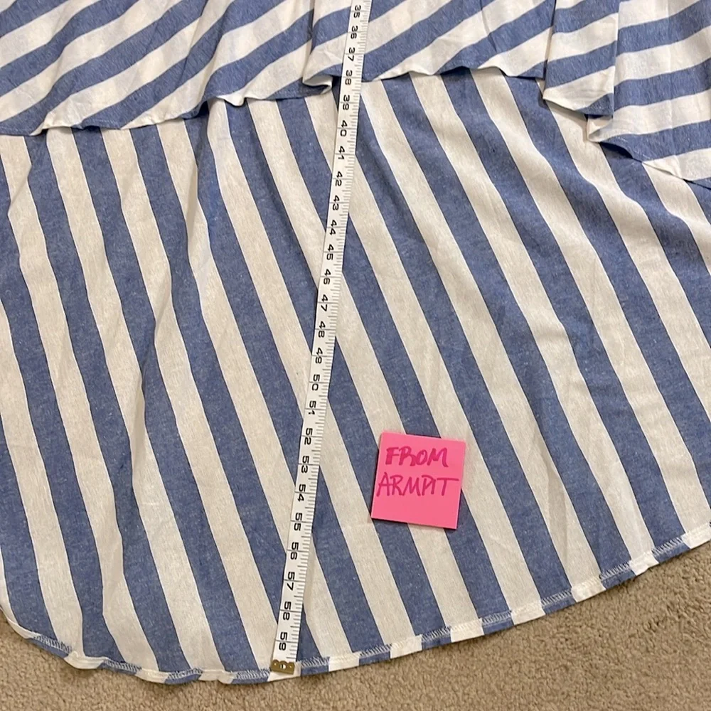 NEW Cosygal Striped High-Low Maxi Dress, Bandage Dress, Backless, Blue/White MED - Picture 5 of 13